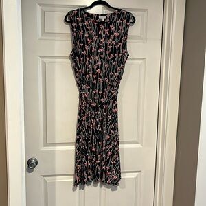 Charter Club size large mid length black and pink floral dress. Amazingly comfy.